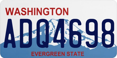 WA license plate ADQ4698
