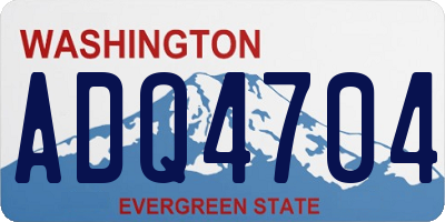 WA license plate ADQ4704