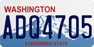 WA license plate ADQ4705