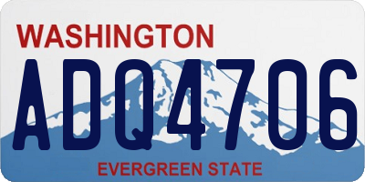 WA license plate ADQ4706