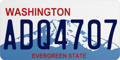 WA license plate ADQ4707