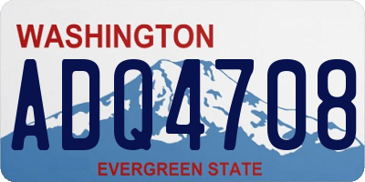 WA license plate ADQ4708