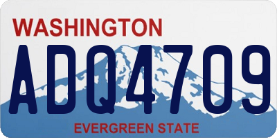 WA license plate ADQ4709