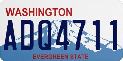 WA license plate ADQ4711