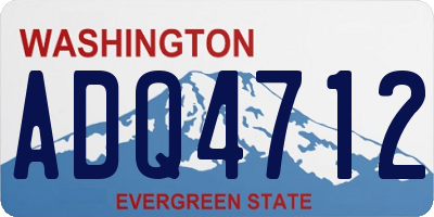 WA license plate ADQ4712