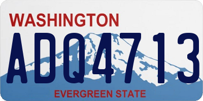WA license plate ADQ4713