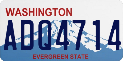 WA license plate ADQ4714