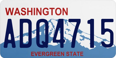 WA license plate ADQ4715