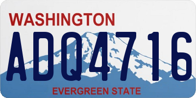 WA license plate ADQ4716