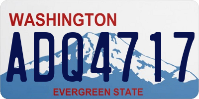 WA license plate ADQ4717