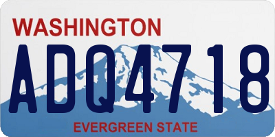 WA license plate ADQ4718