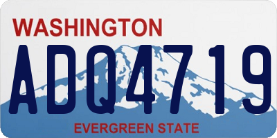 WA license plate ADQ4719