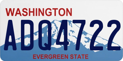 WA license plate ADQ4722