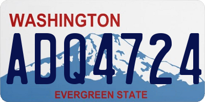 WA license plate ADQ4724