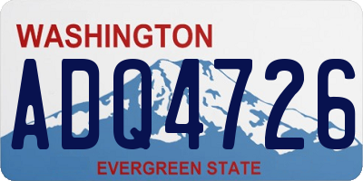 WA license plate ADQ4726