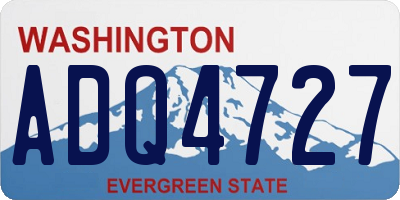 WA license plate ADQ4727