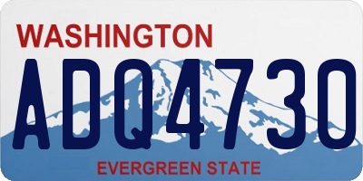 WA license plate ADQ4730
