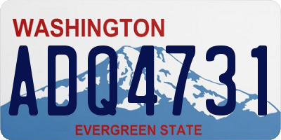 WA license plate ADQ4731