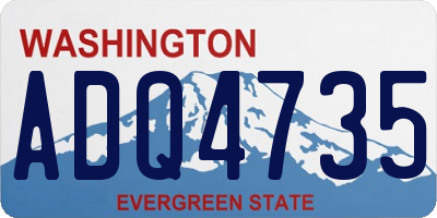 WA license plate ADQ4735