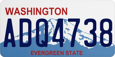 WA license plate ADQ4738