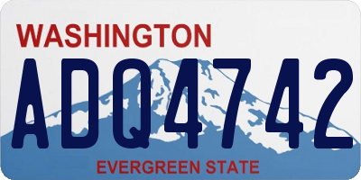 WA license plate ADQ4742