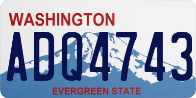 WA license plate ADQ4743