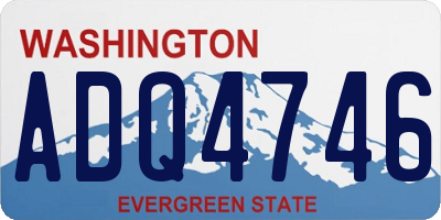 WA license plate ADQ4746