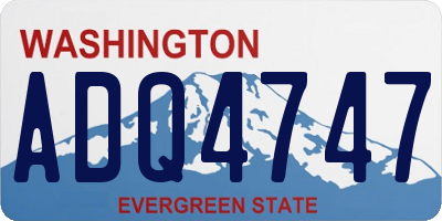 WA license plate ADQ4747