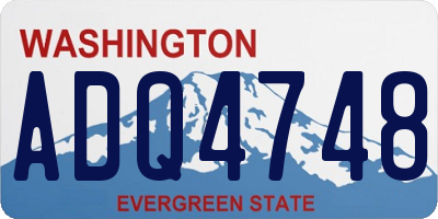 WA license plate ADQ4748
