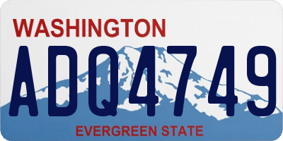 WA license plate ADQ4749