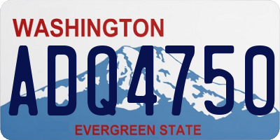 WA license plate ADQ4750