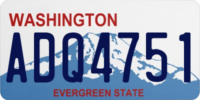 WA license plate ADQ4751
