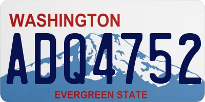 WA license plate ADQ4752