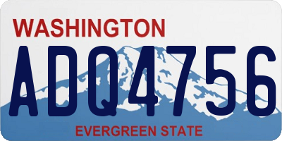 WA license plate ADQ4756
