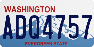WA license plate ADQ4757
