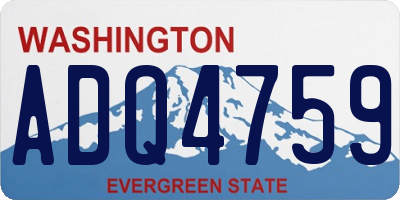 WA license plate ADQ4759