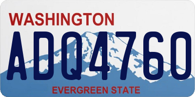 WA license plate ADQ4760