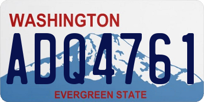 WA license plate ADQ4761