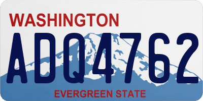 WA license plate ADQ4762