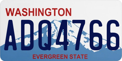 WA license plate ADQ4766