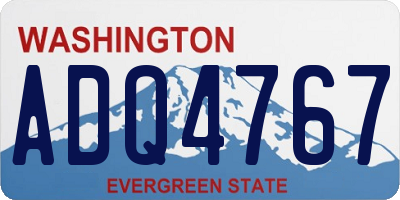 WA license plate ADQ4767