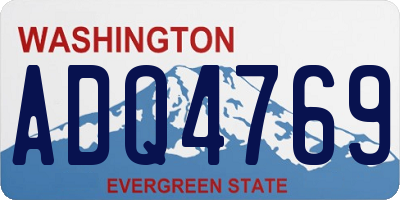 WA license plate ADQ4769