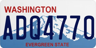 WA license plate ADQ4770