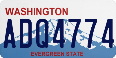 WA license plate ADQ4774