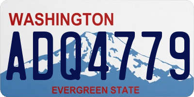 WA license plate ADQ4779
