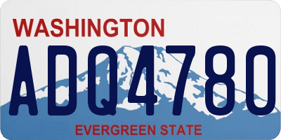 WA license plate ADQ4780