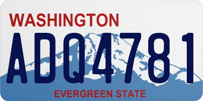 WA license plate ADQ4781