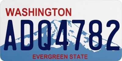 WA license plate ADQ4782