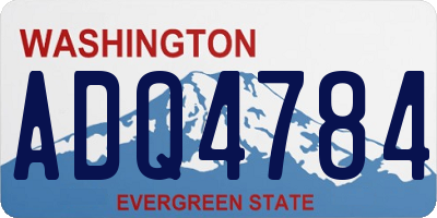 WA license plate ADQ4784