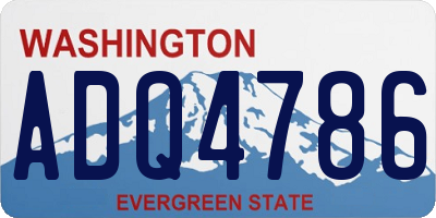 WA license plate ADQ4786